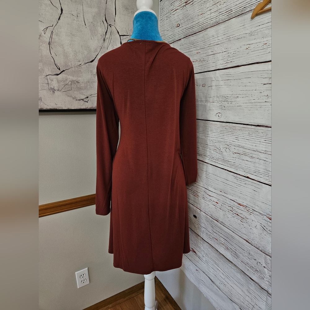 Zenana Long Sleeve Pocketed Casual Swing T-Shirt Dress Size 2x - Picture 7 of 16